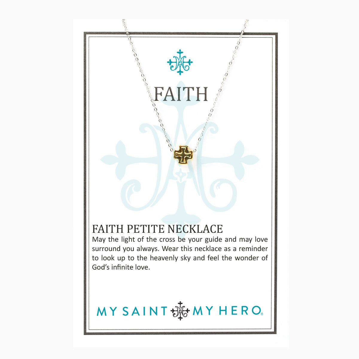 Faith Petite Cross Necklace by My Saint My Hero