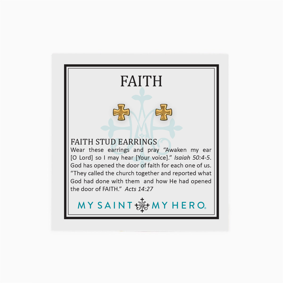 Faith Stud Earrings by My Saint My Hero