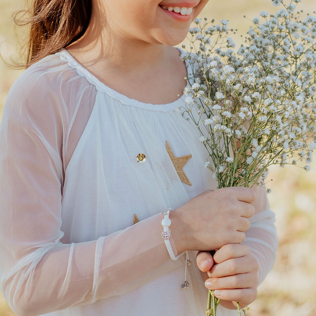 First Holy Communion Blessing Bracelet - Pearl by My Saint My Hero