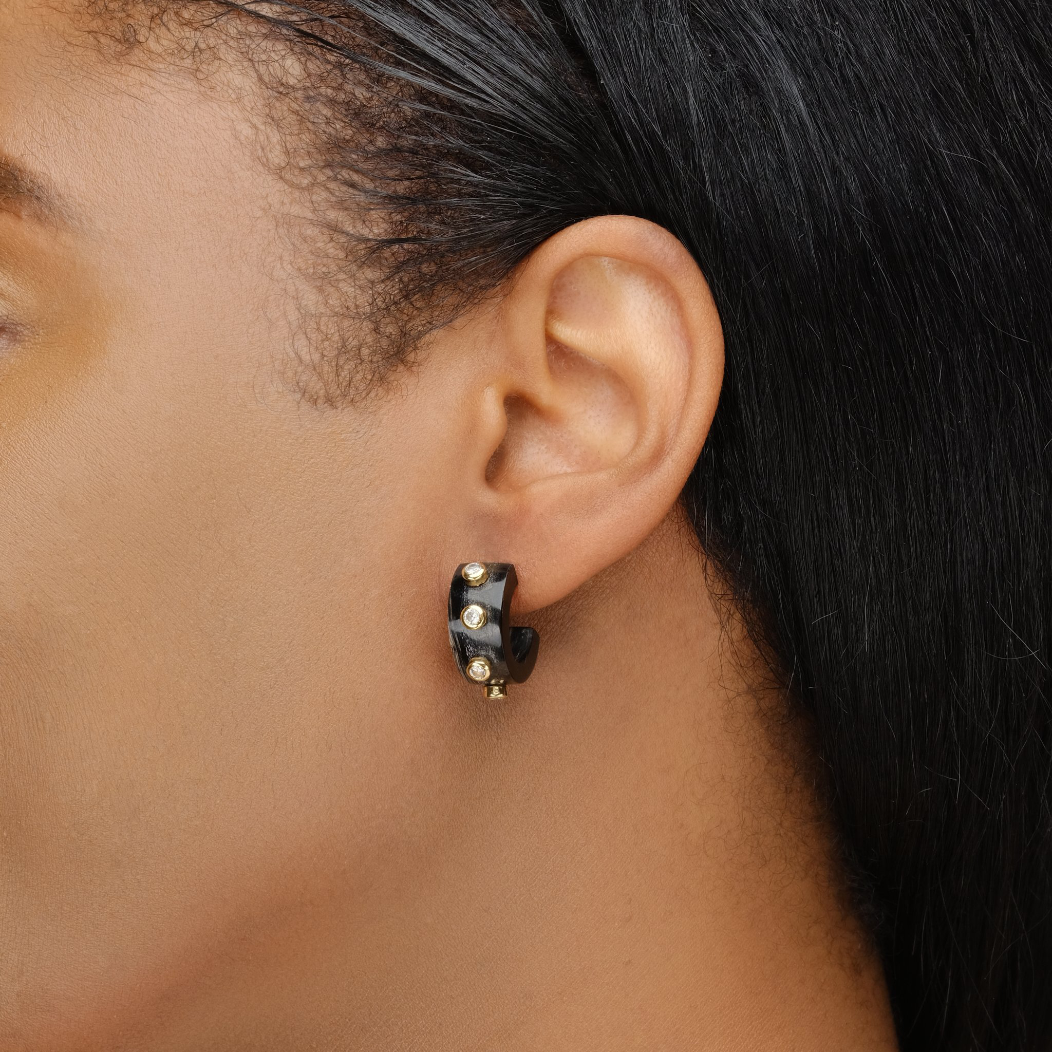 Gianna Studded Huggie Earring by Akola