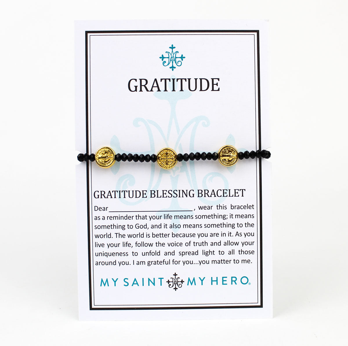 Gratitude Crystal Blessing Bracelet by My Saint My Hero