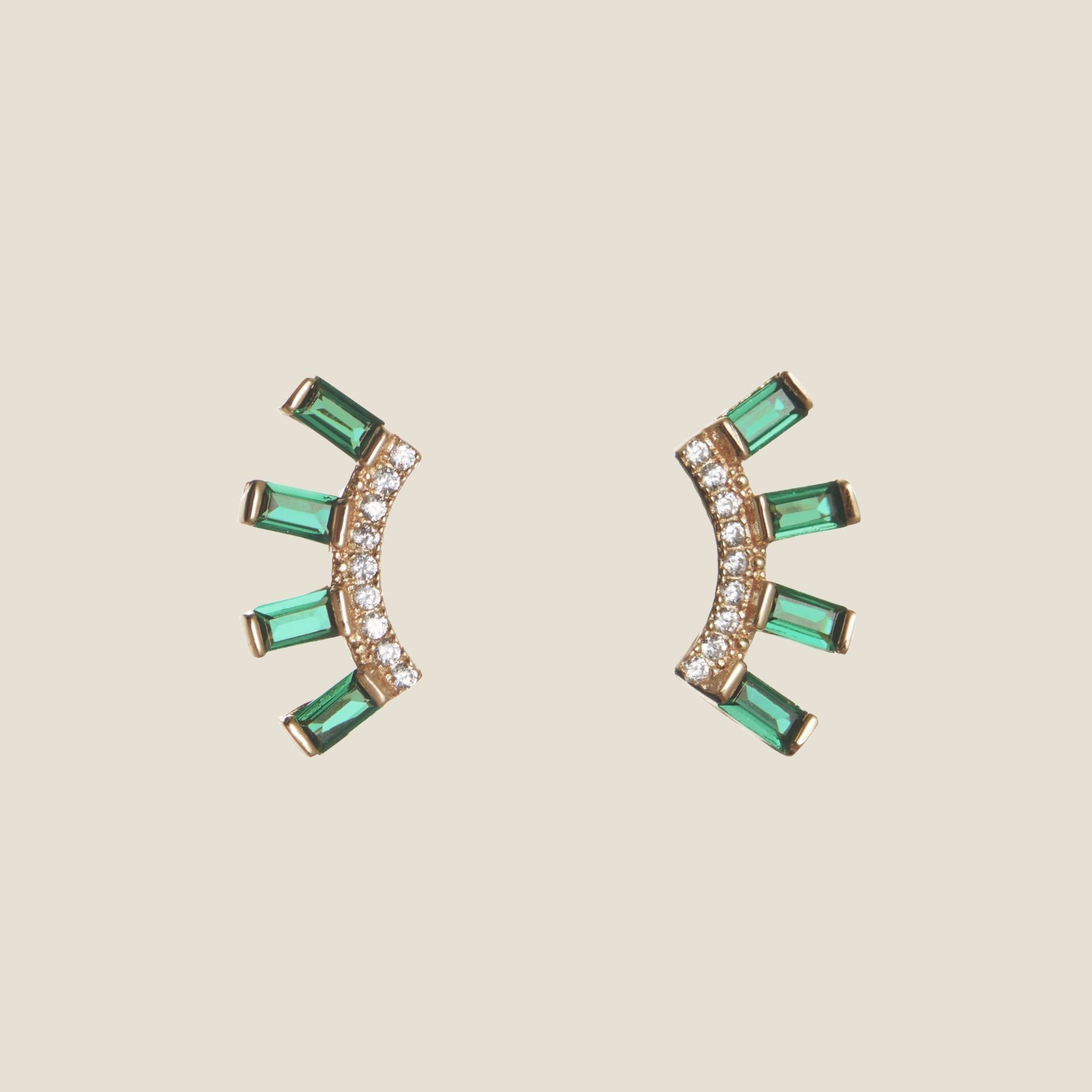 Green Anastasia Ear Climber