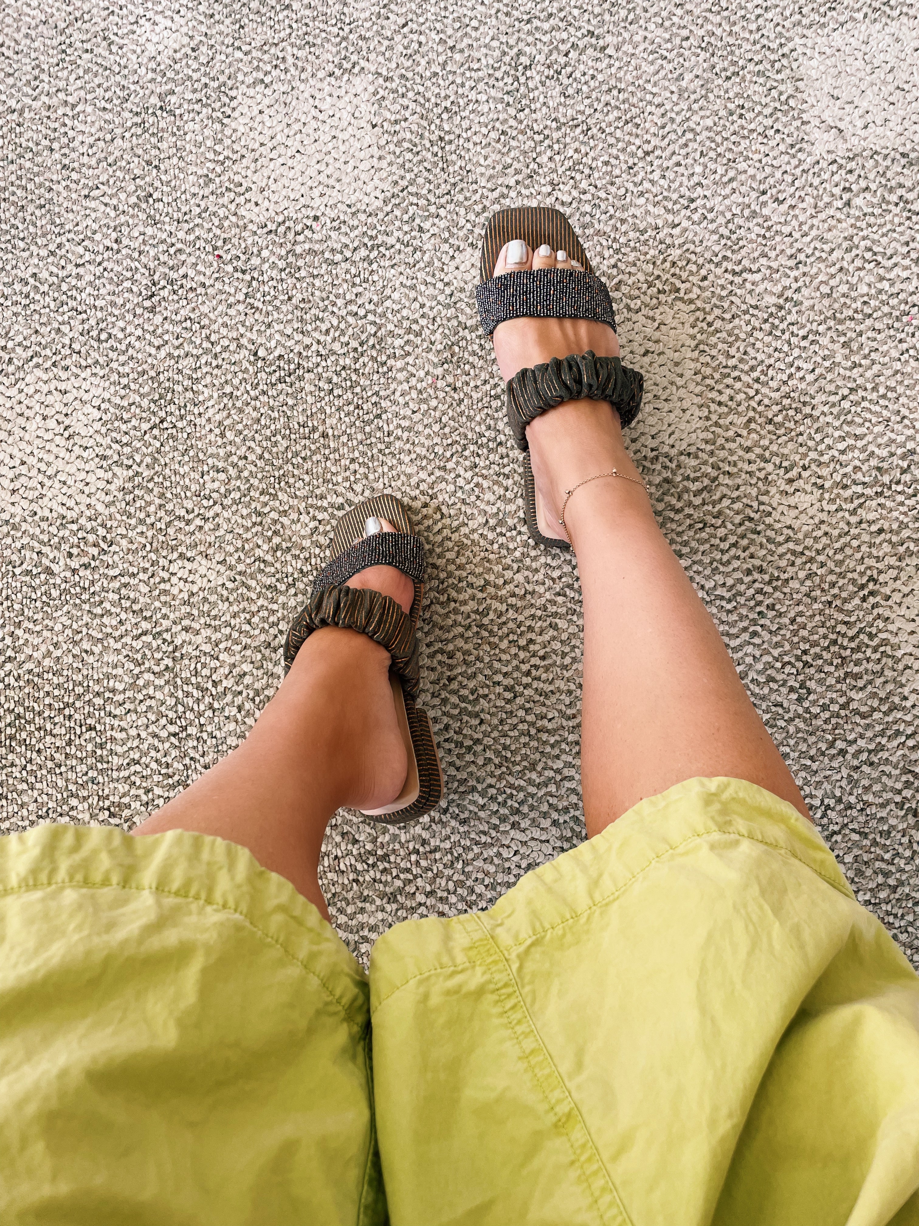 Suede Scrunchie Sandal by Llani