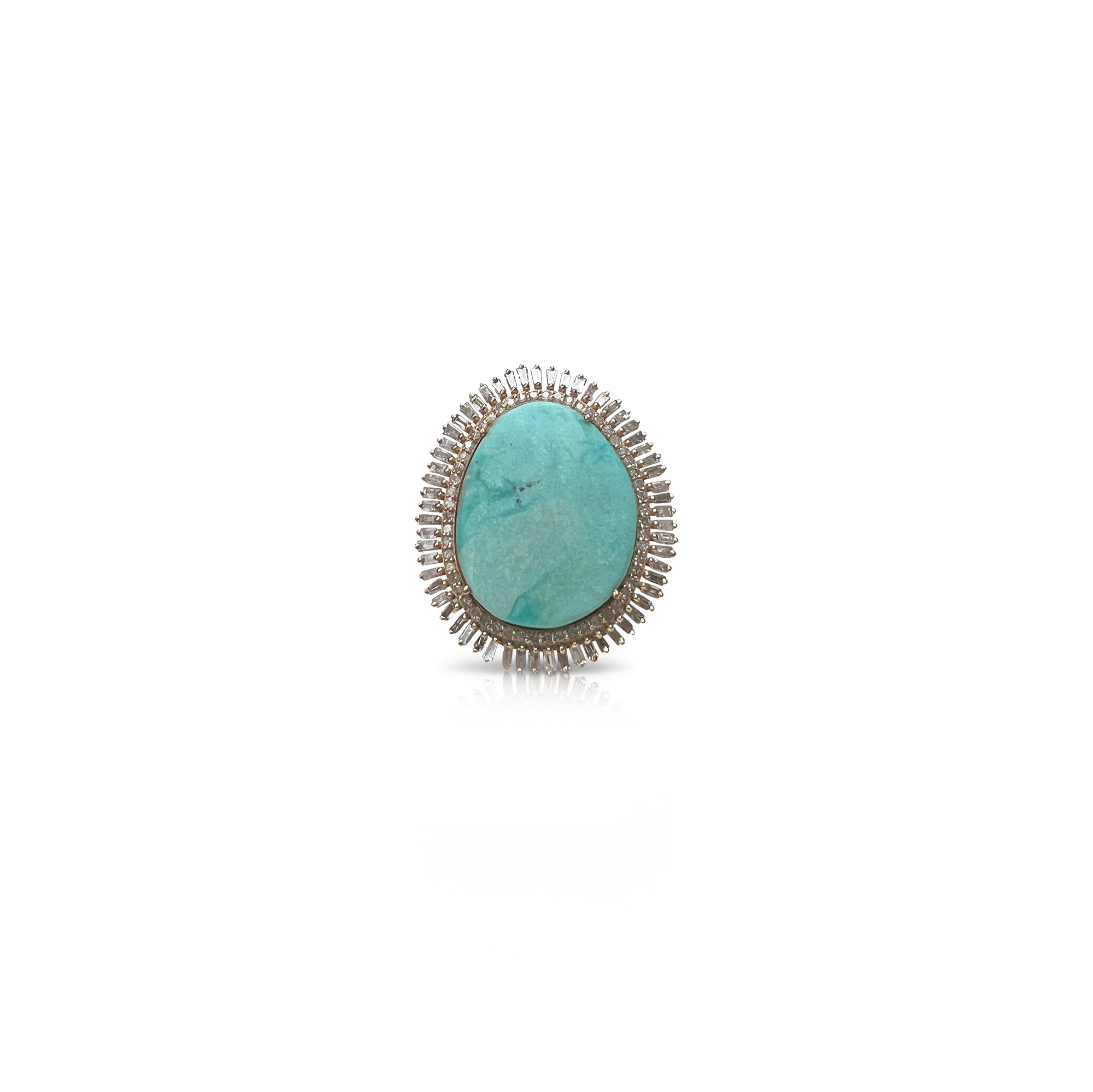 14k Campito Turquoise Diamond Ring by S. Carter Designs