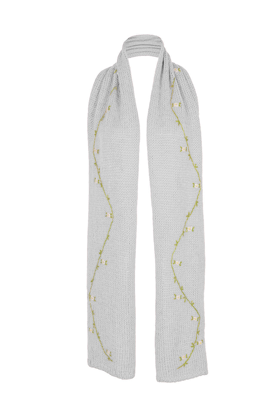 JASMIN BLOOM WHITE ROSE Cotton Scarf by Fanm Mon