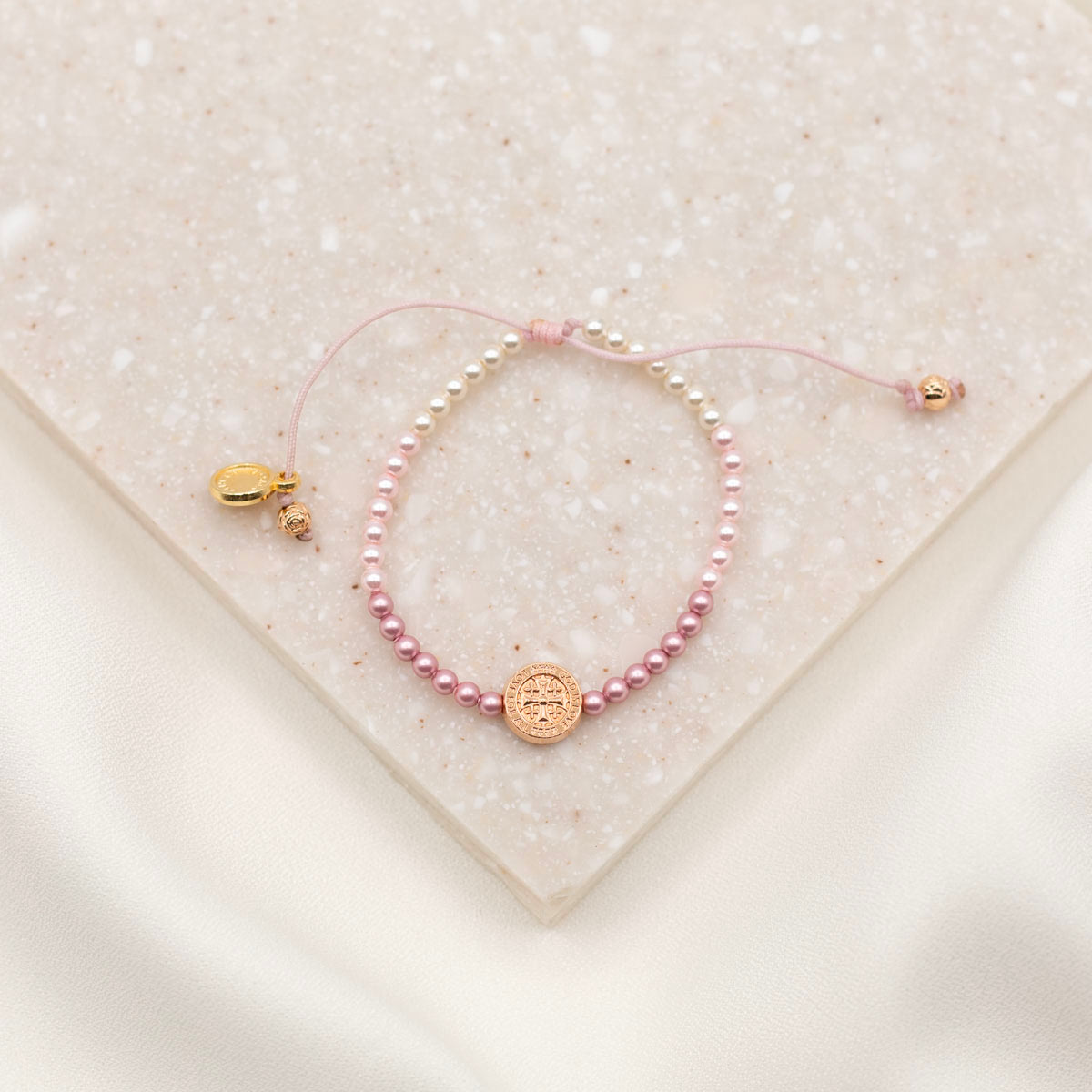Love Lights the Way for Kids - St. Amos Crystal Pearl Bracelet by My Saint My Hero