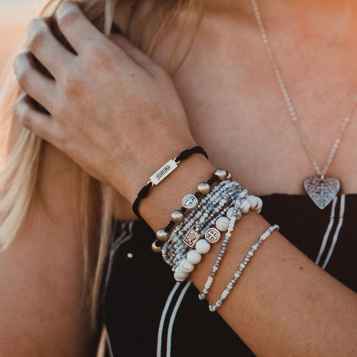 Peace Howlite Power Bracelet by My Saint My Hero