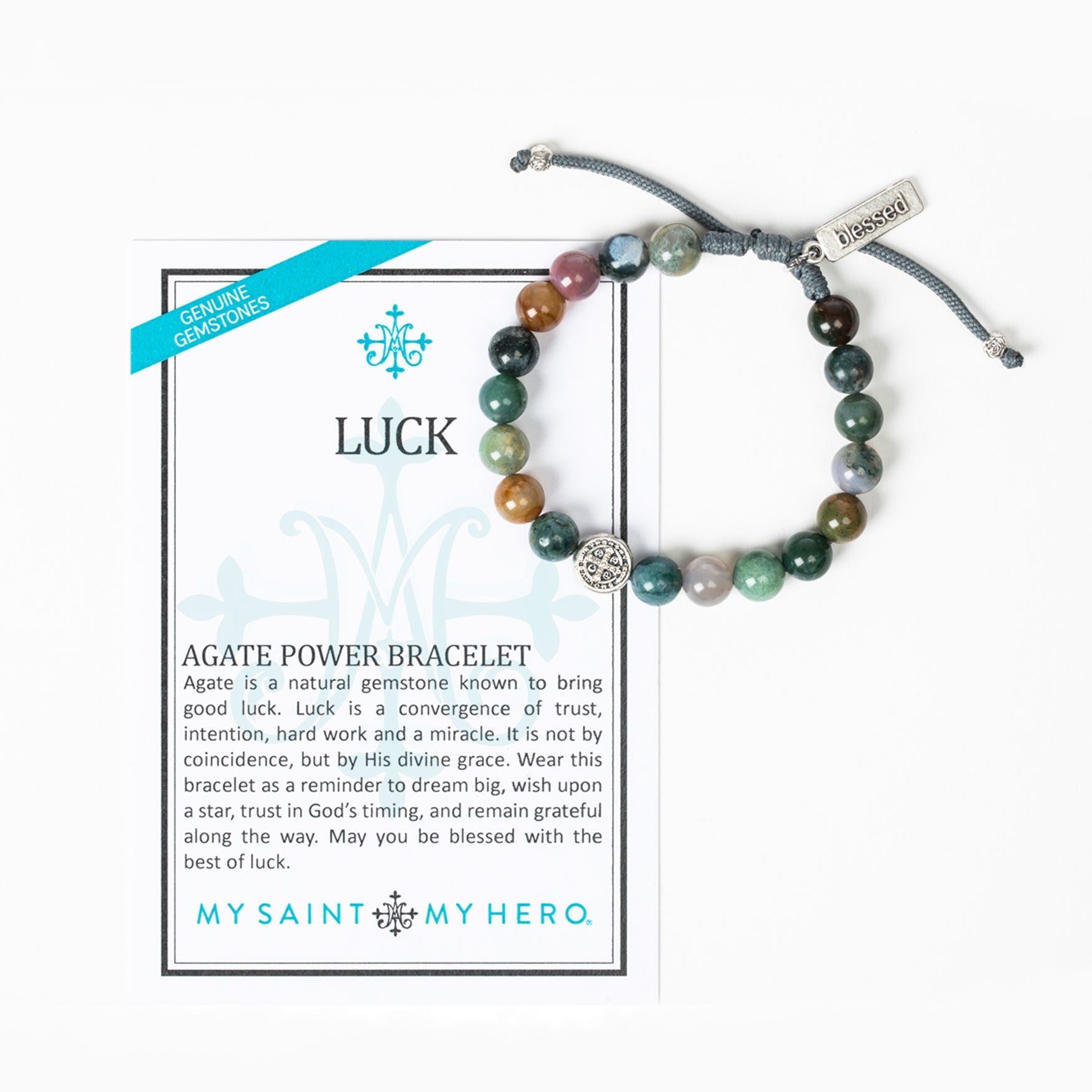 Luck Agate Power Bracelet by My Saint My Hero