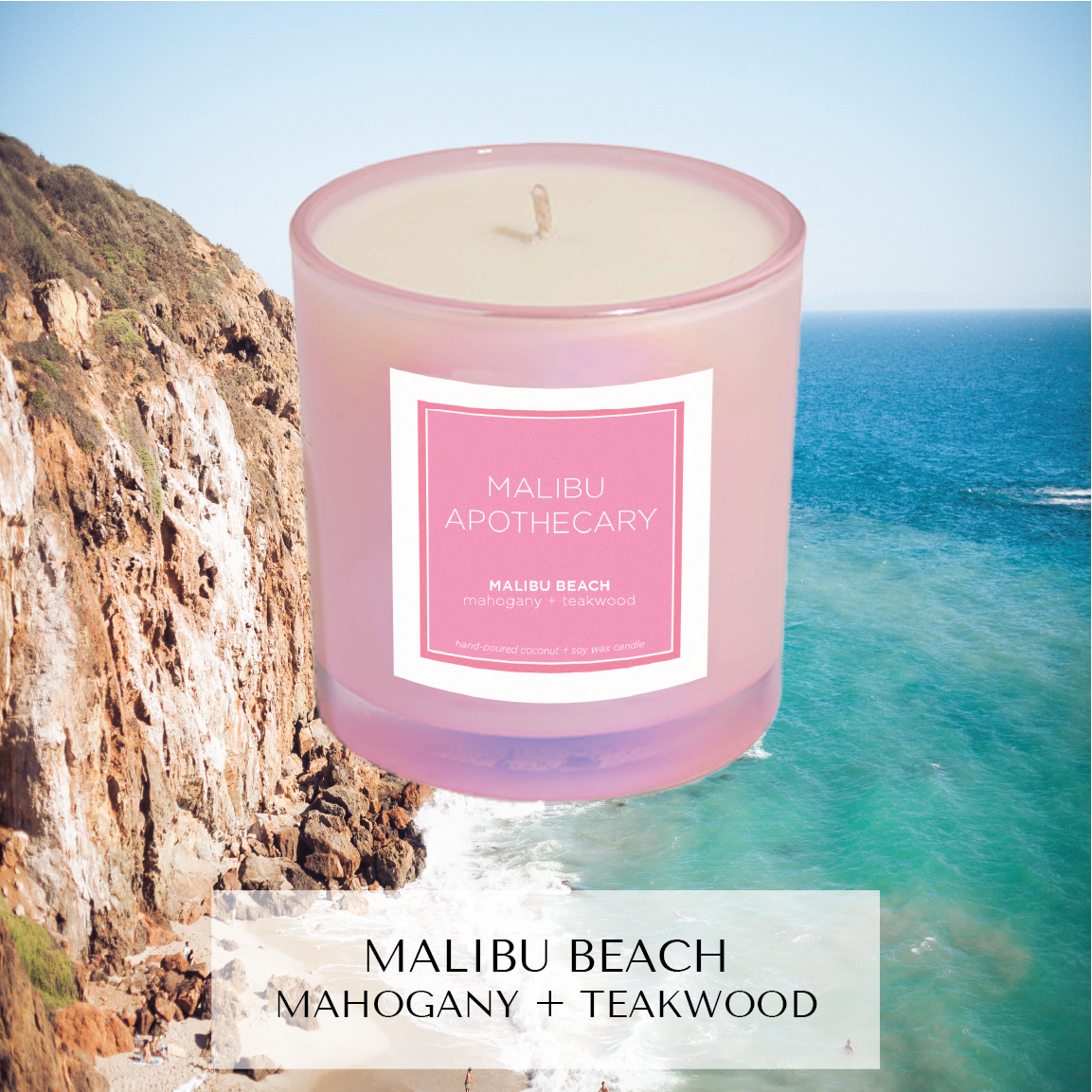 Iridescent Pink Candle by Malibu Apothecary