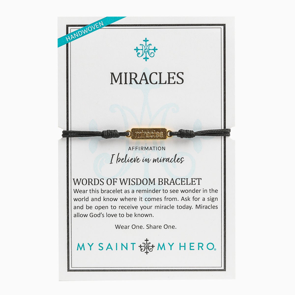 Miracles - Words of Wisdom Bracelet by My Saint My Hero