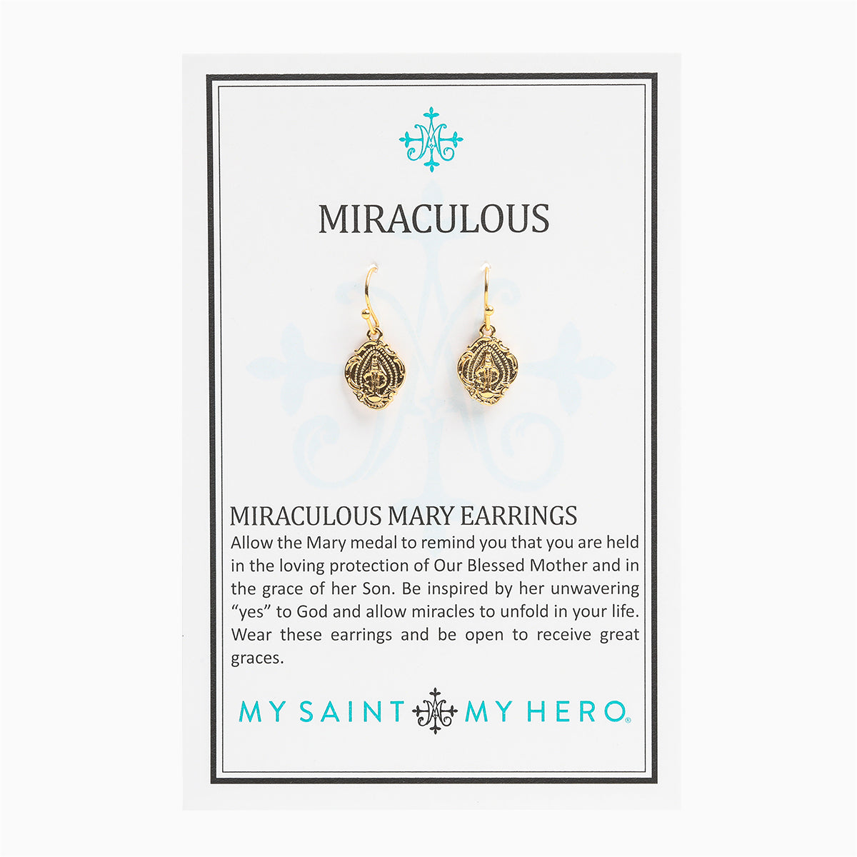 Miraculous Mary Earrings by My Saint My Hero