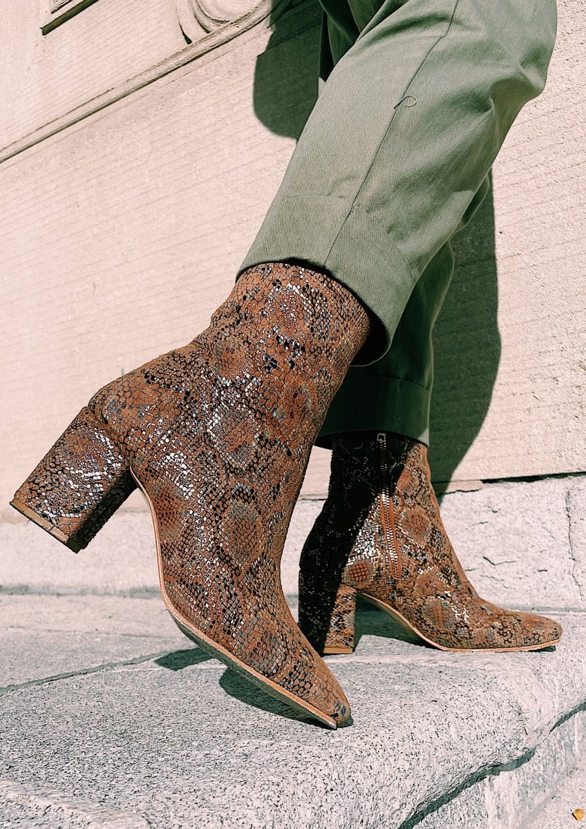 Modern Boot in Sueded Snake by Llani
