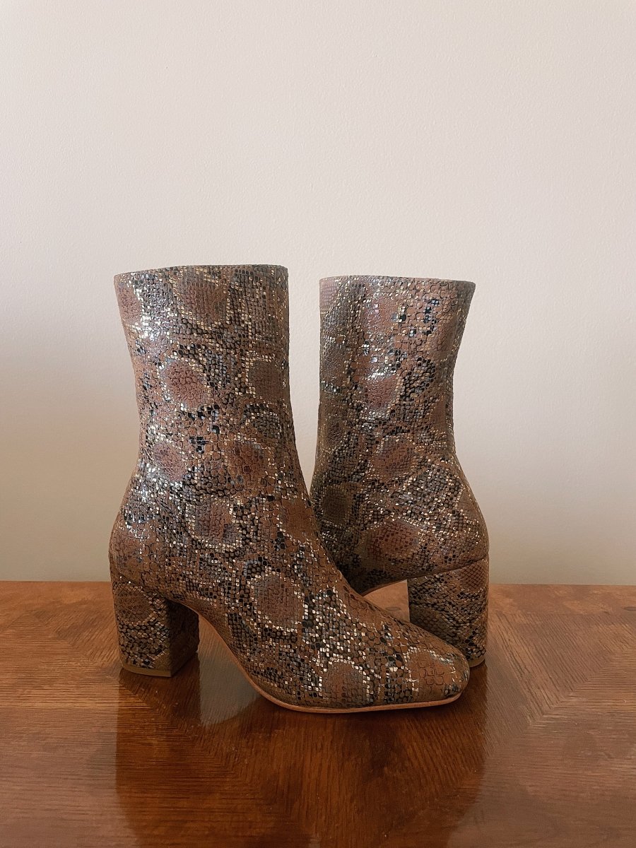 Modern Boot in Sueded Snake by Llani