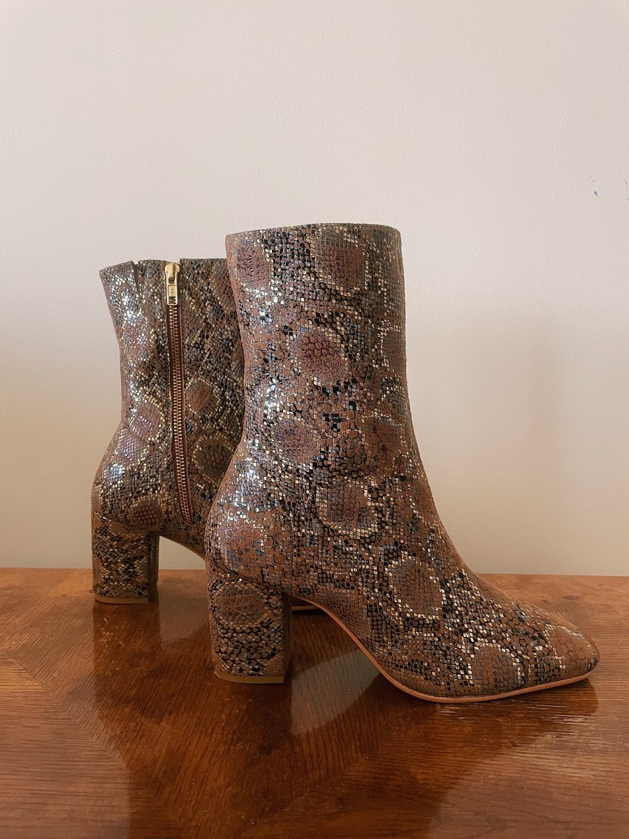 Modern Boot in Sueded Snake by Llani