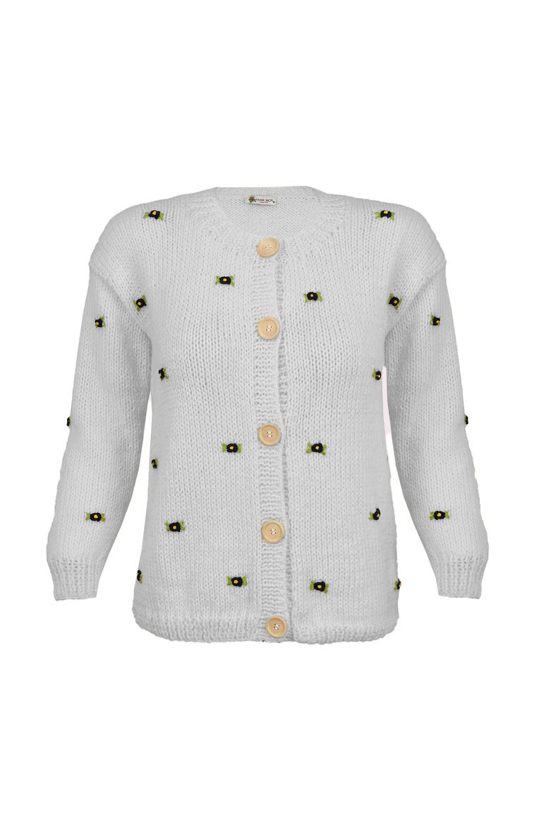 MUSCARI WOOL CARDIGAN  BY FANM MON