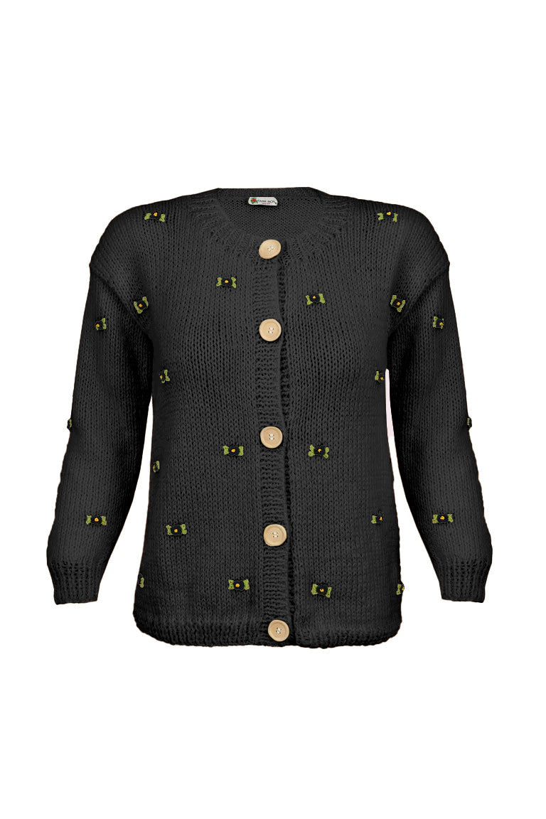 MUSCARI WOOL CARDIGAN  BY FANM MON