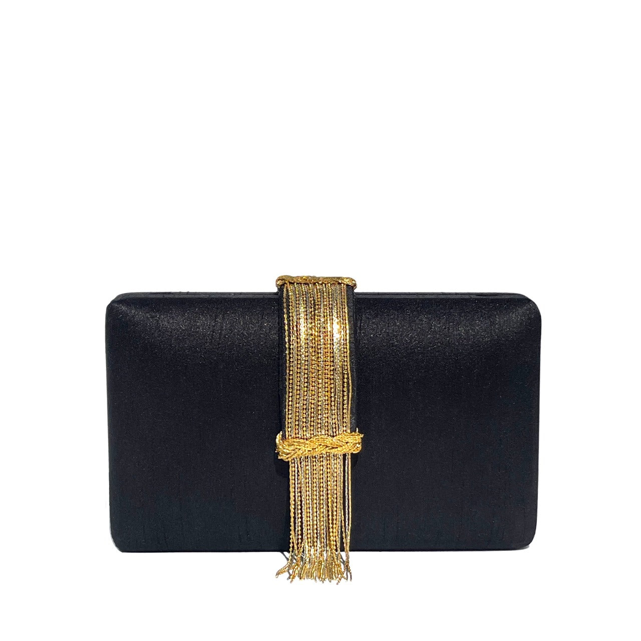 Noir Fringe Clutch by Simitri