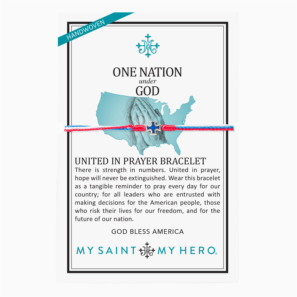 One Nation Under God United in Prayer Bracelet by My Saint My Hero