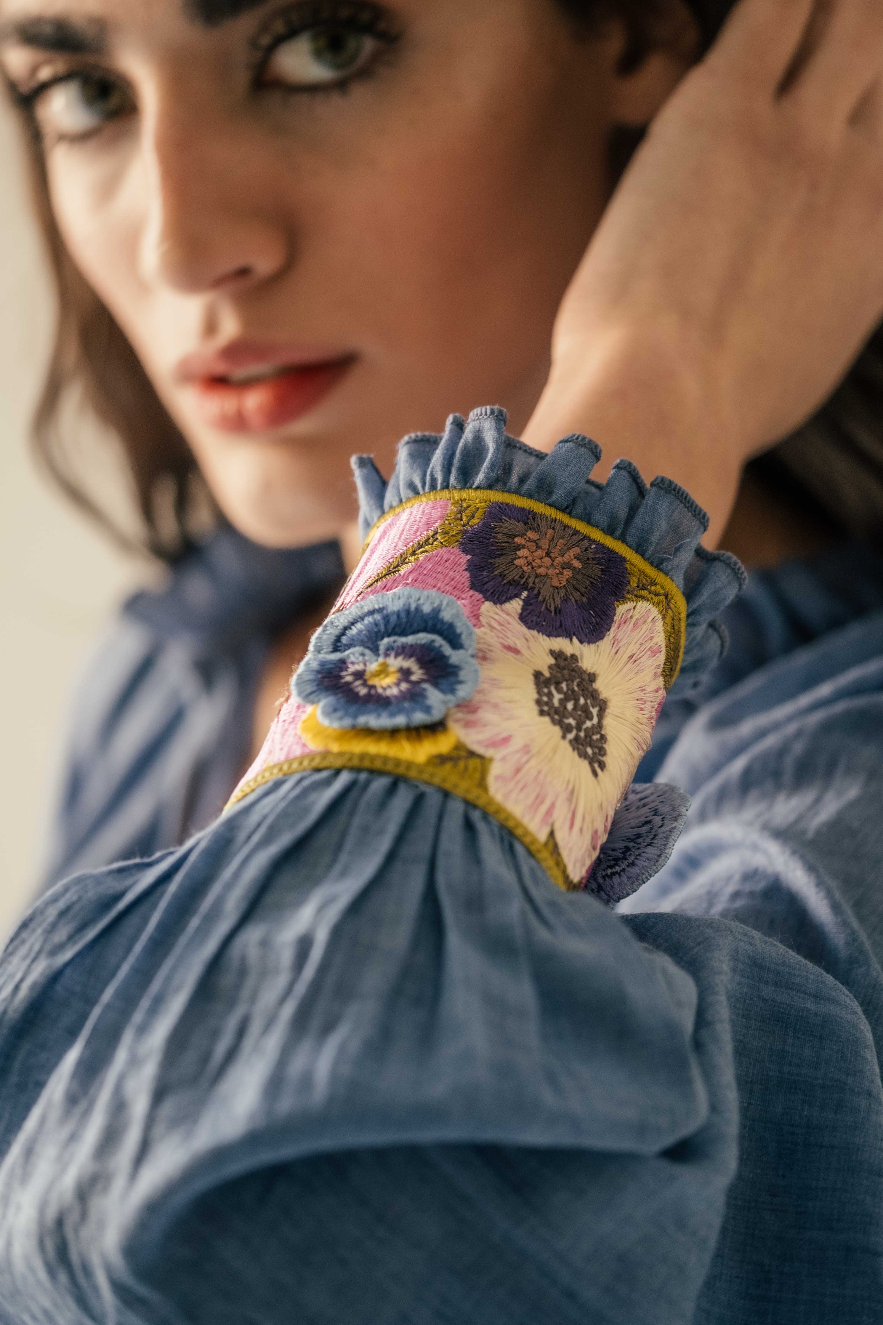 Pansy Blouse - Cobalt Blue by RosewaterHouse