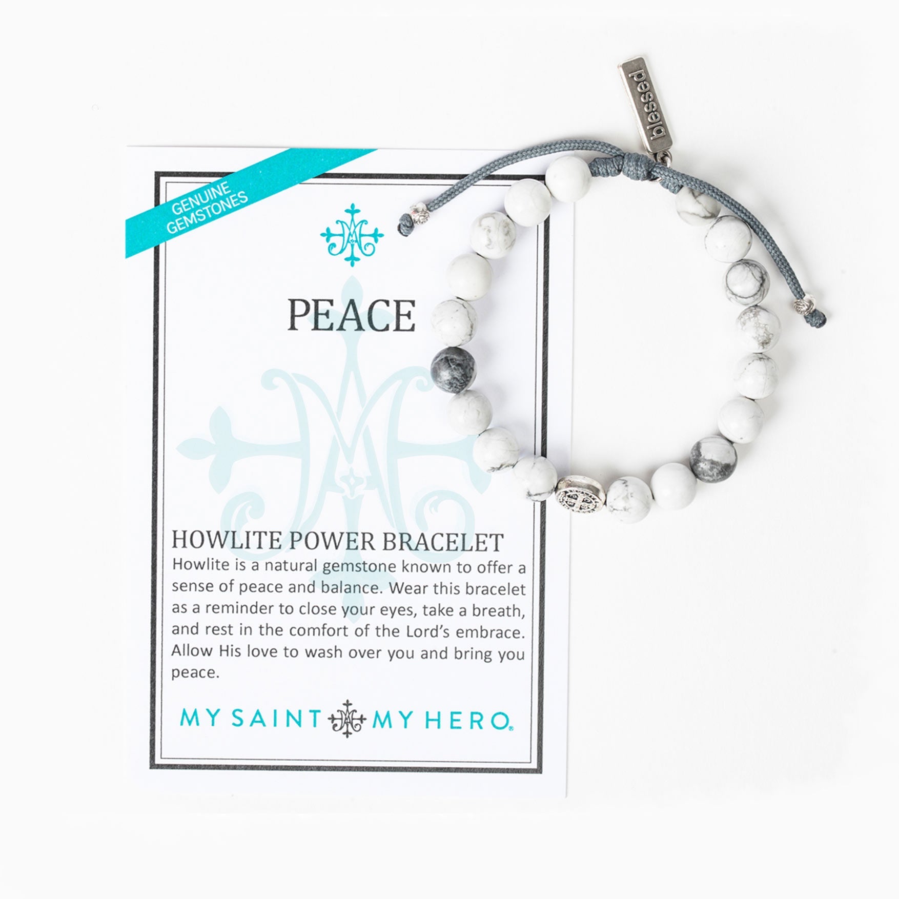 Peace Howlite Power Bracelet by My Saint My Hero