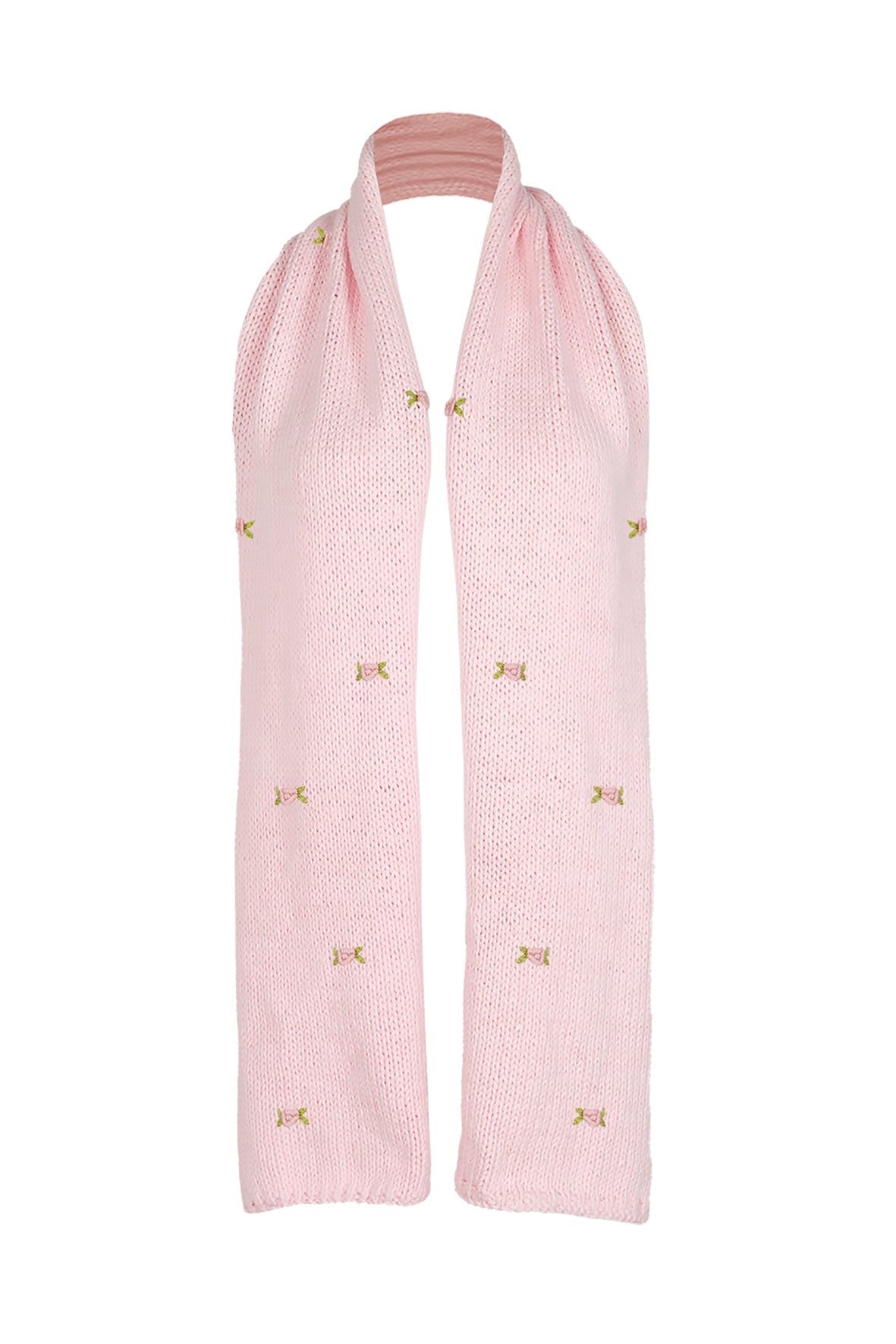 WINTER BLOOM PINK ROSE Cotton Scarf by Fanm Mon