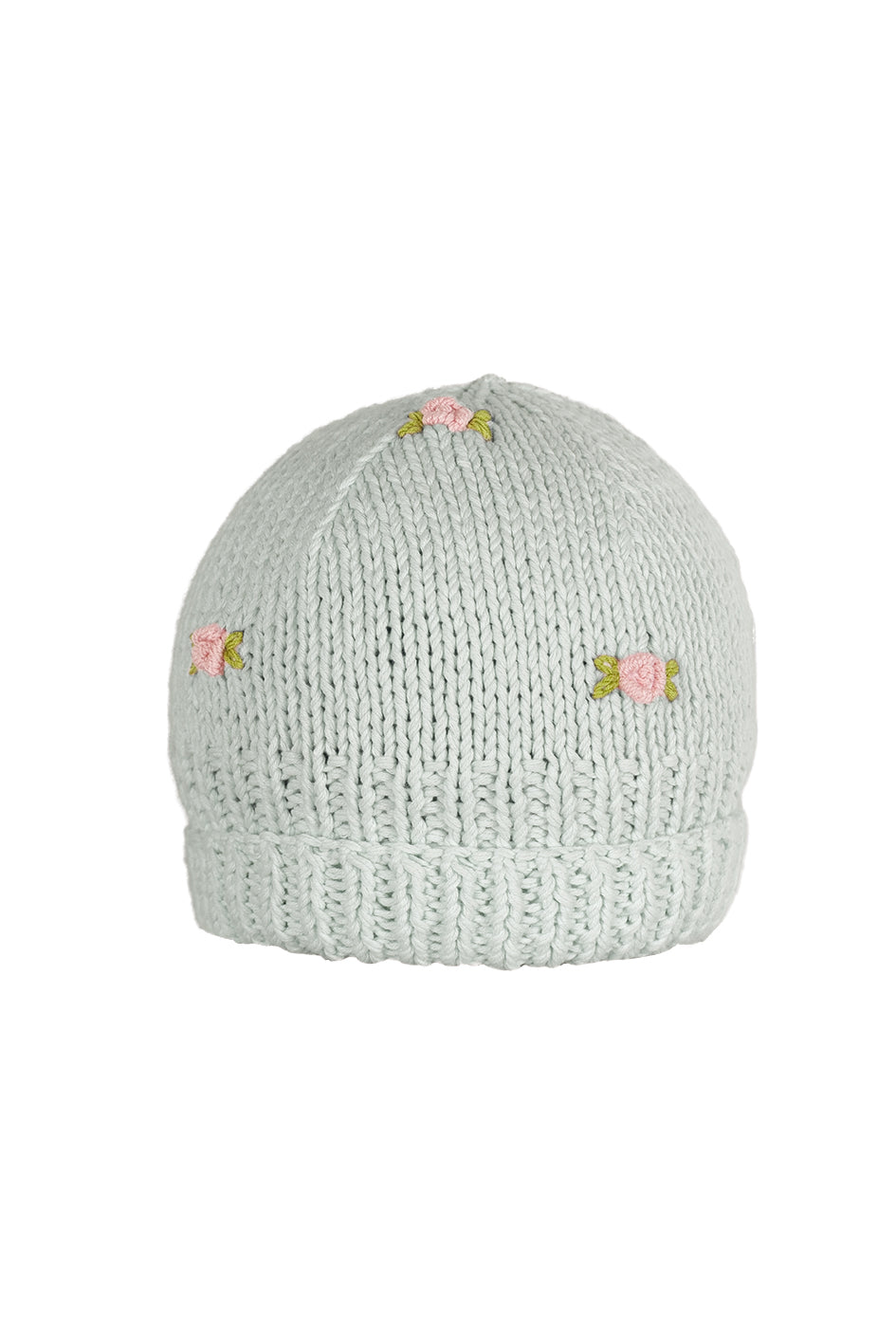 WINTER BLOOM PINK ROSE Cotton Beanie Hat by Fanm Mon