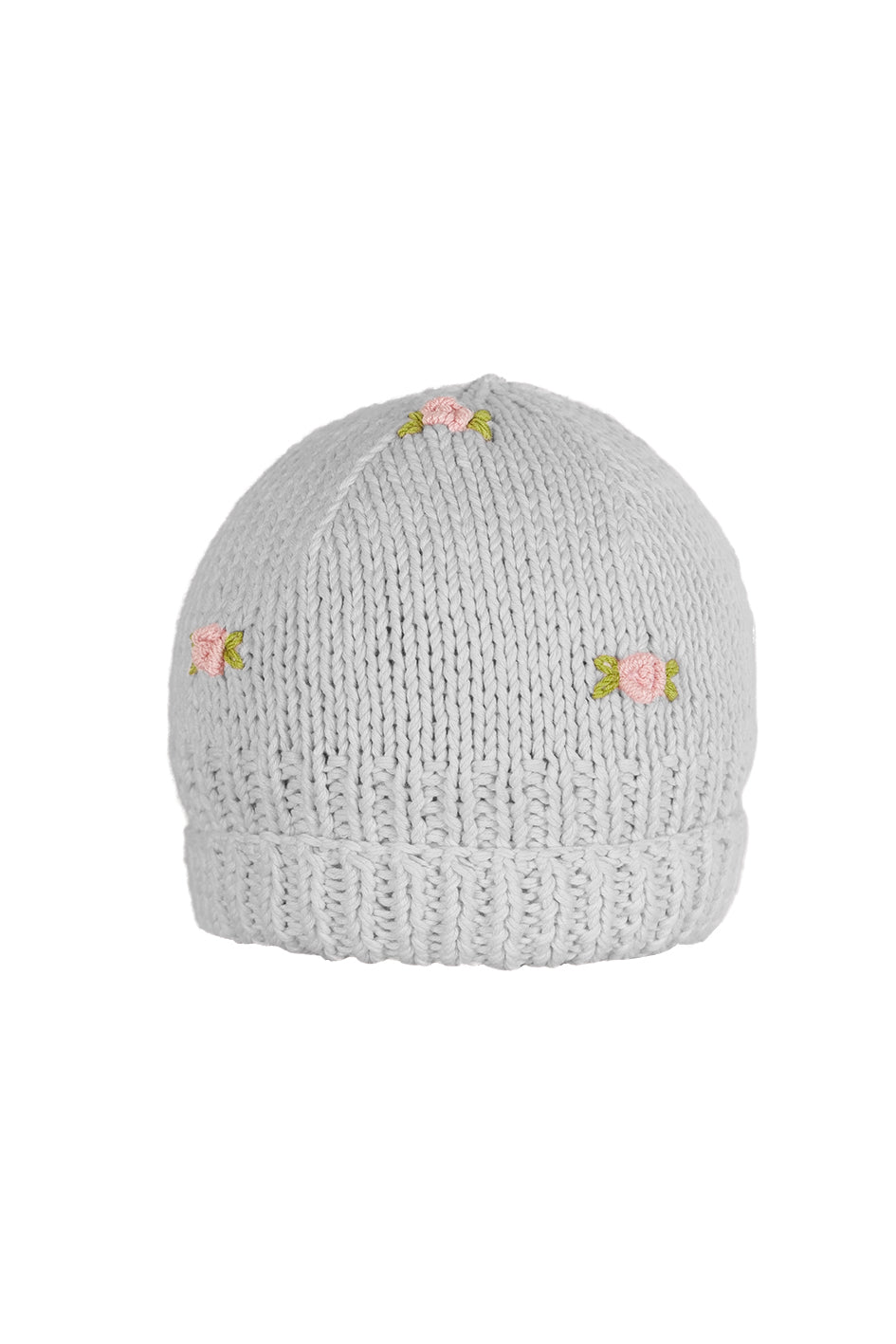 WINTER BLOOM PINK ROSE Cotton Beanie Hat by Fanm Mon