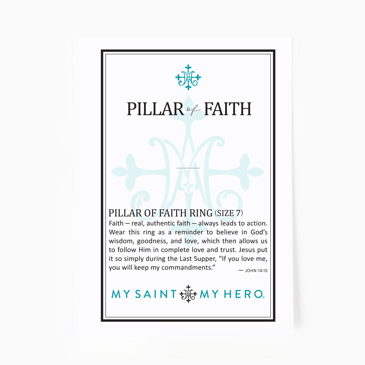 Pillar of Faith Ring - Black Diamonds by My Saint My Hero