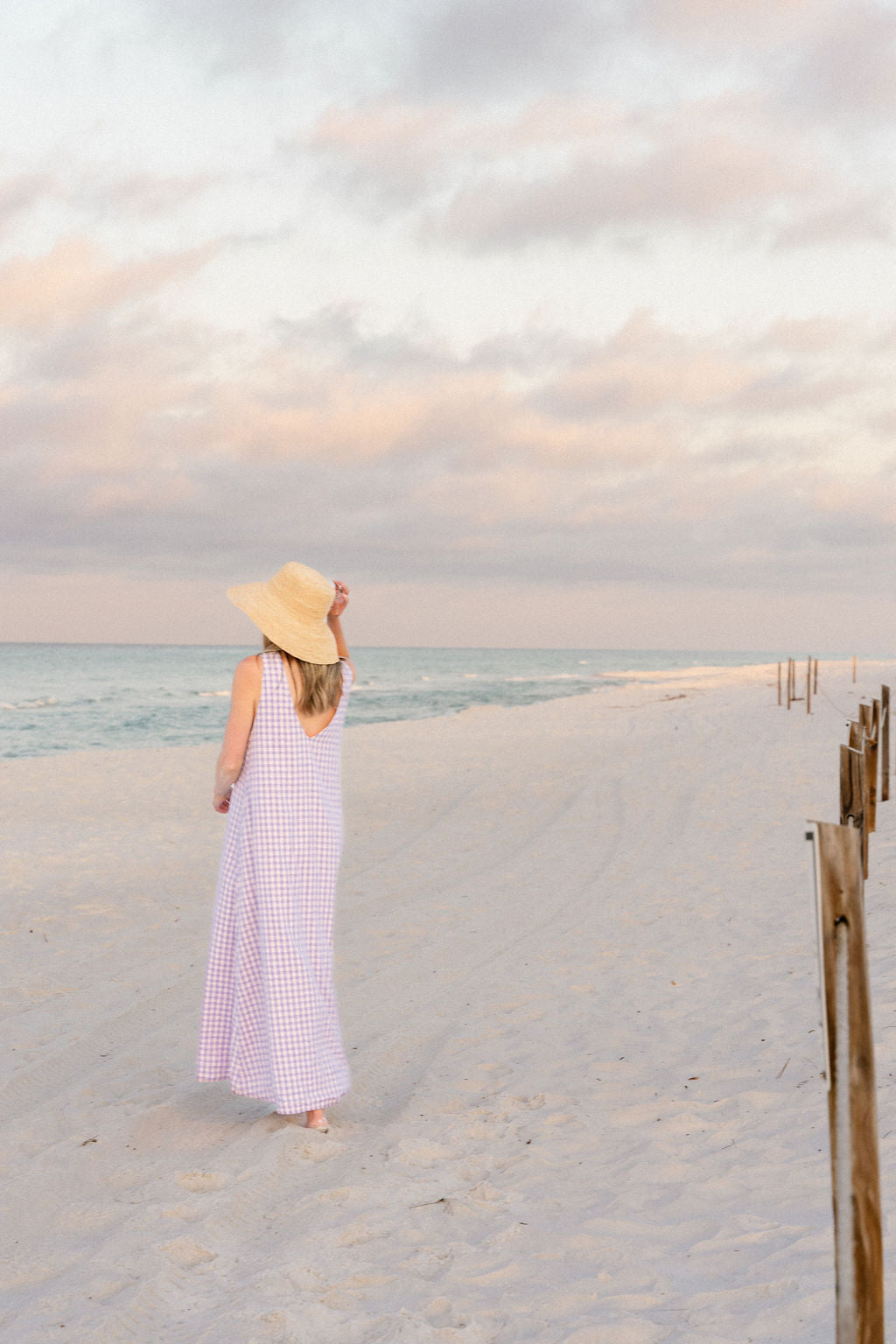 Purple Gingham Gili Dress by Puka the Label