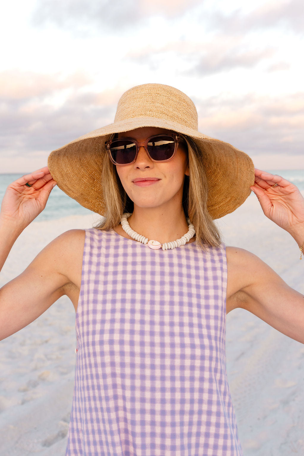 Purple Gingham Gili Dress by Puka the Label