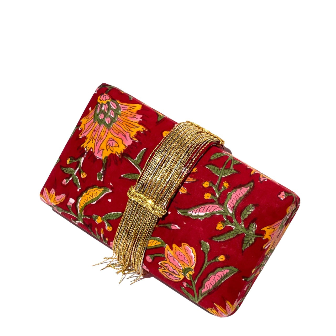 Hibiscus Fringe Clutch by Simitri