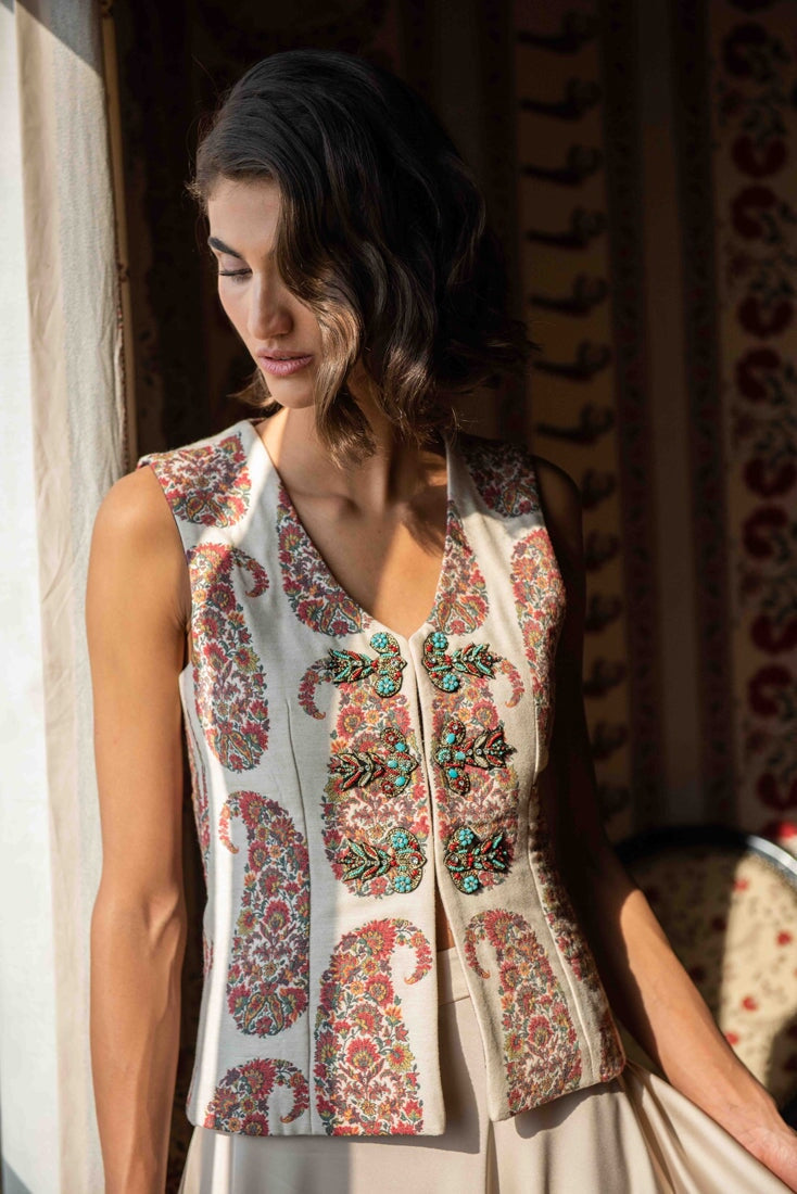 Roya Vest - Paisley by Rosewater House