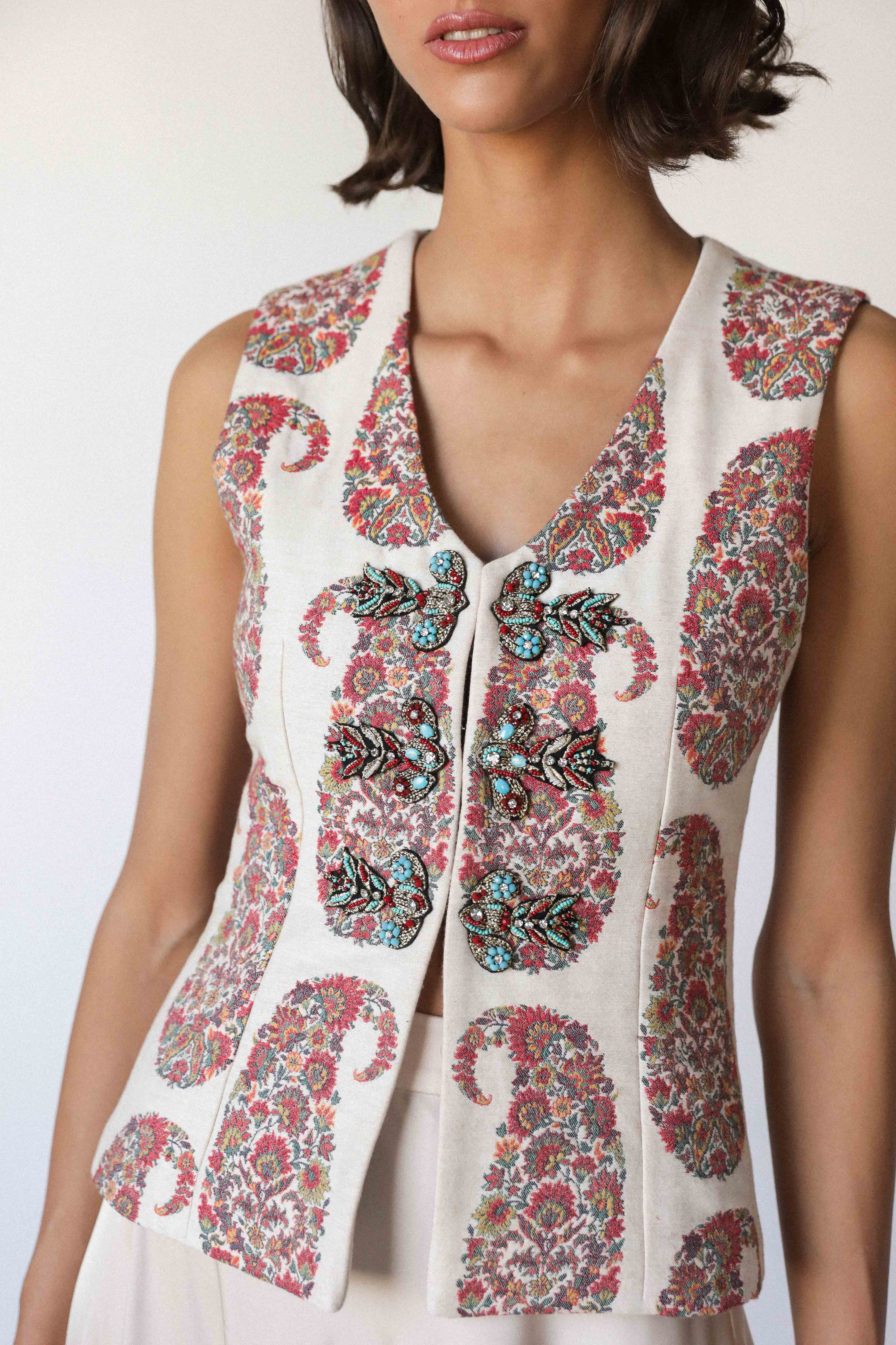 Roya Vest - Paisley by Rosewater House