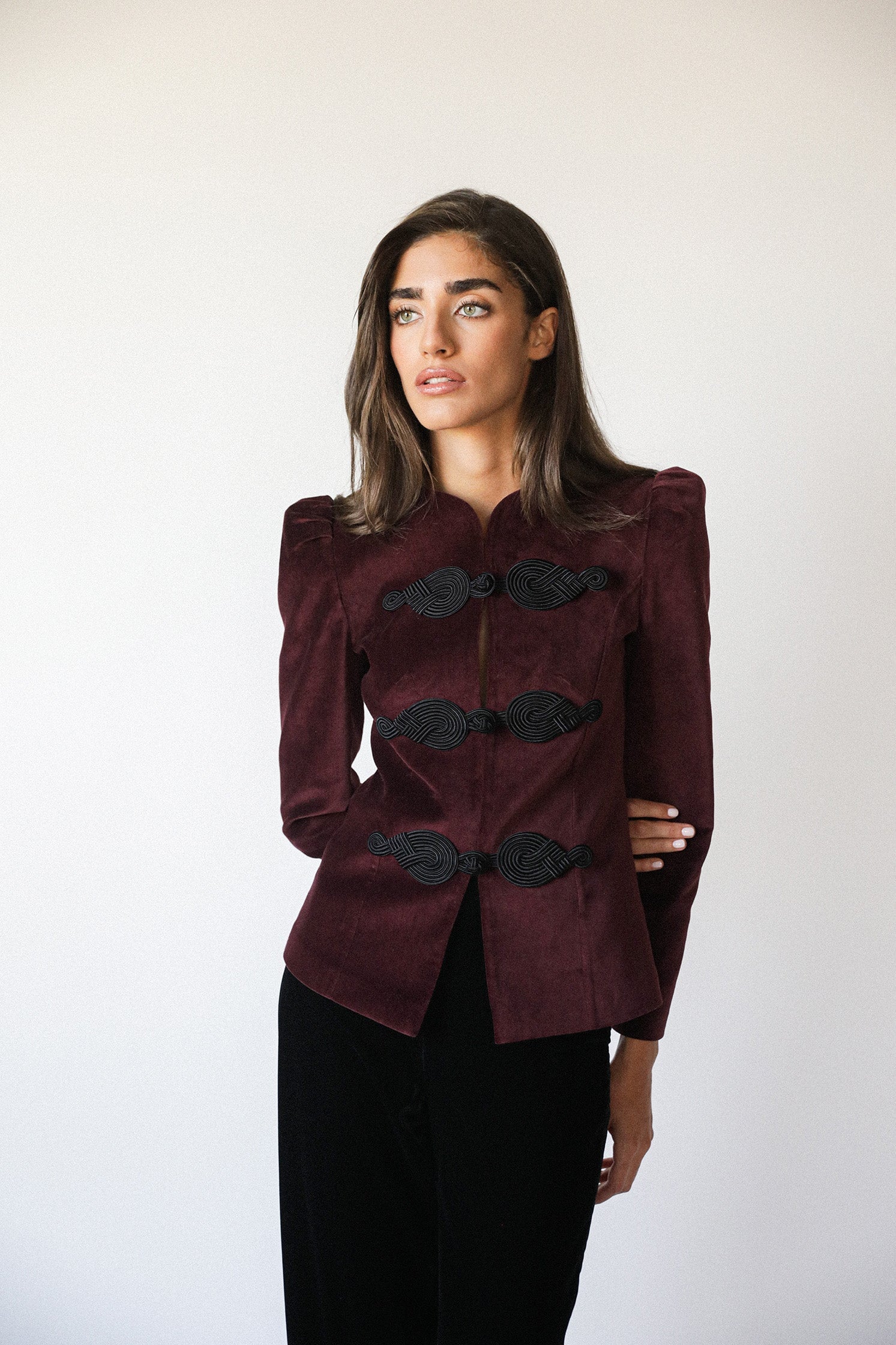 Coco Jacket - Burgundy by Rosewater House