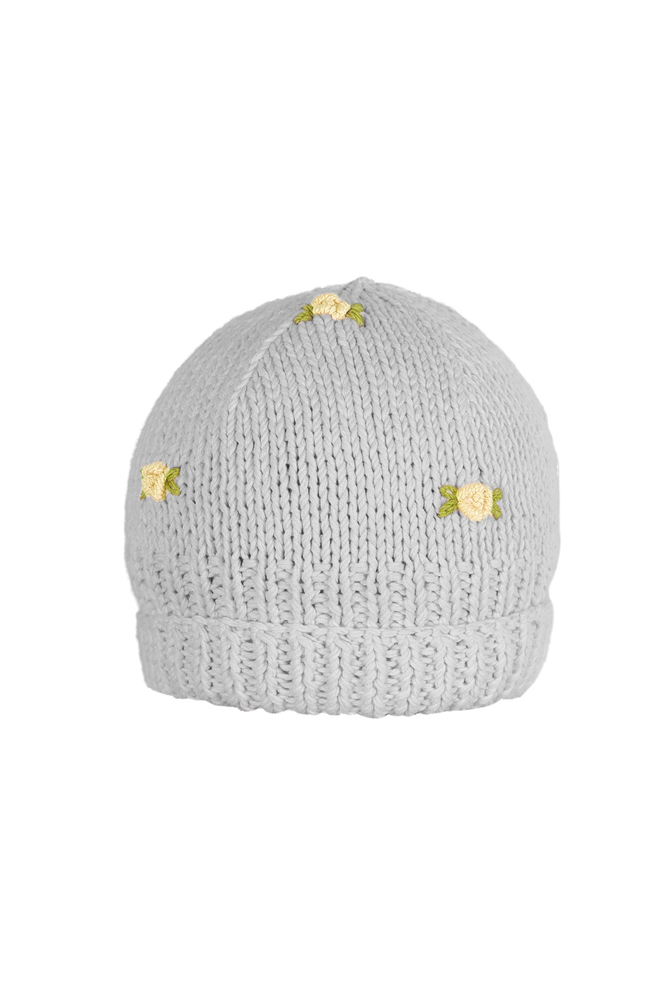 WINTER BLOOM YELLOW ROSE Cotton Beanie Hat by Fanm Mon