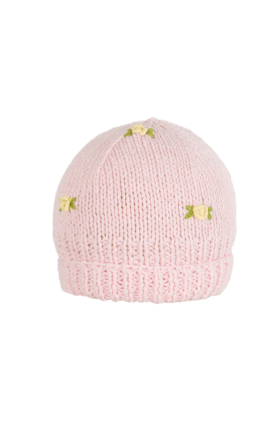 WINTER BLOOM YELLOW ROSE Cotton Beanie Hat by Fanm Mon