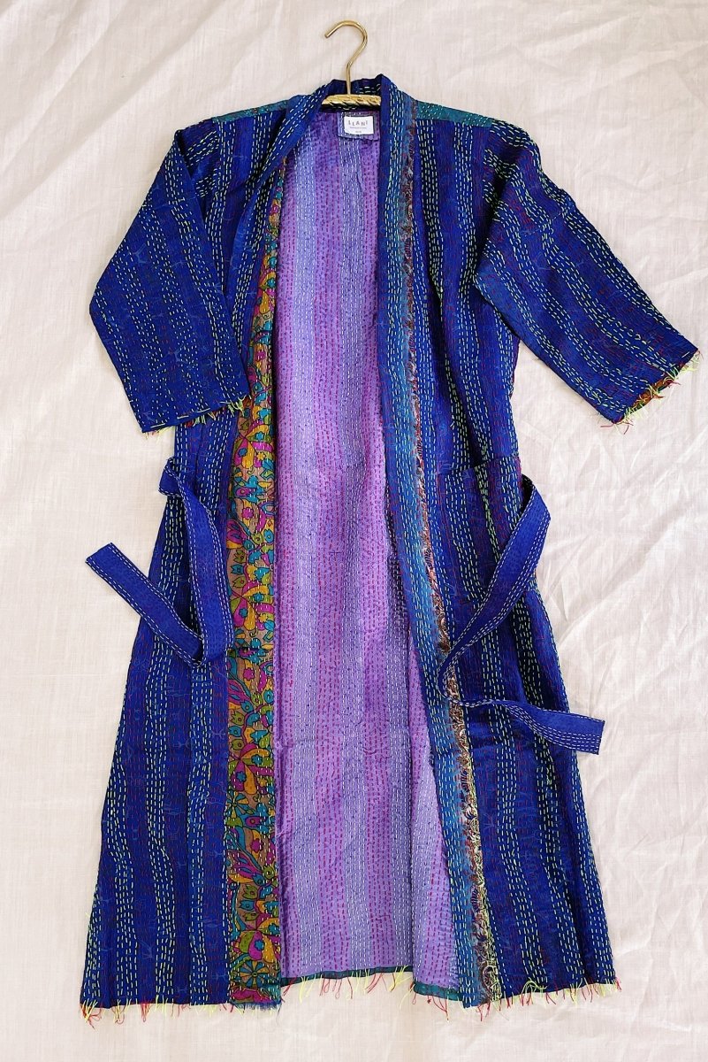 Silk Kantha Duster by Llani