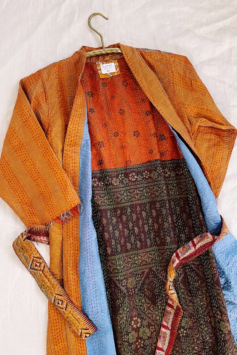 Silk Kantha Duster by Llani