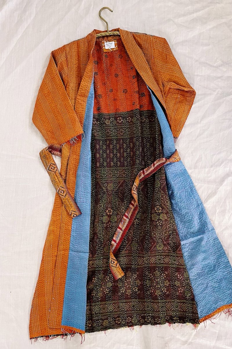 Silk Kantha Duster by Llani