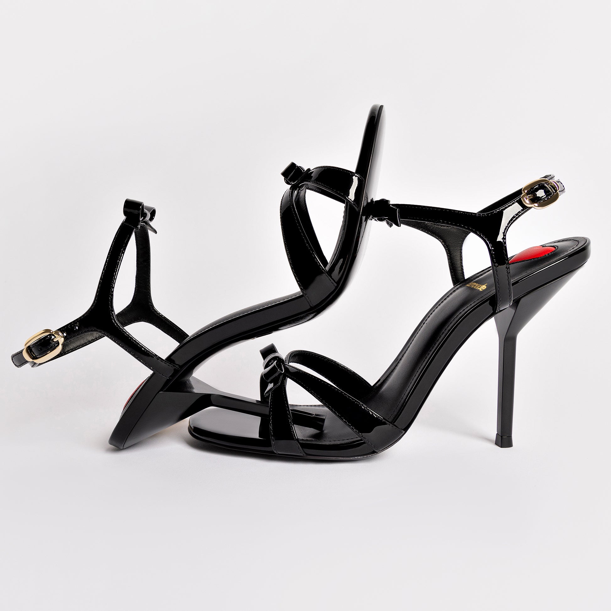 Brooks Sandal In Black Patent Leather by Larroudé