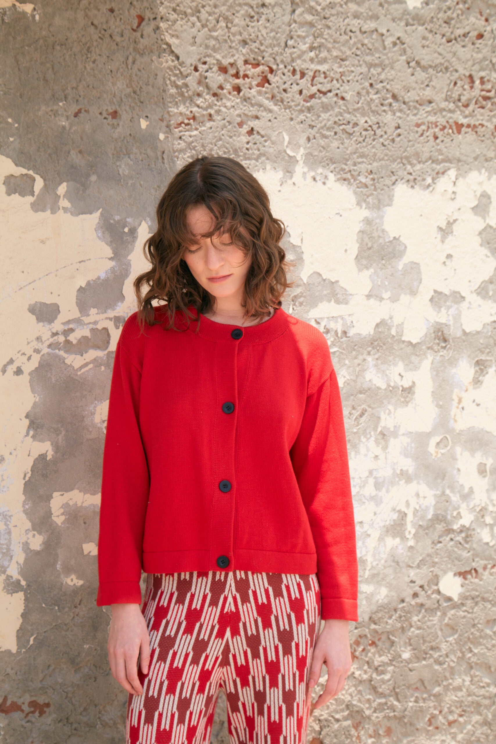 Magma Red Cardigan by MUNA