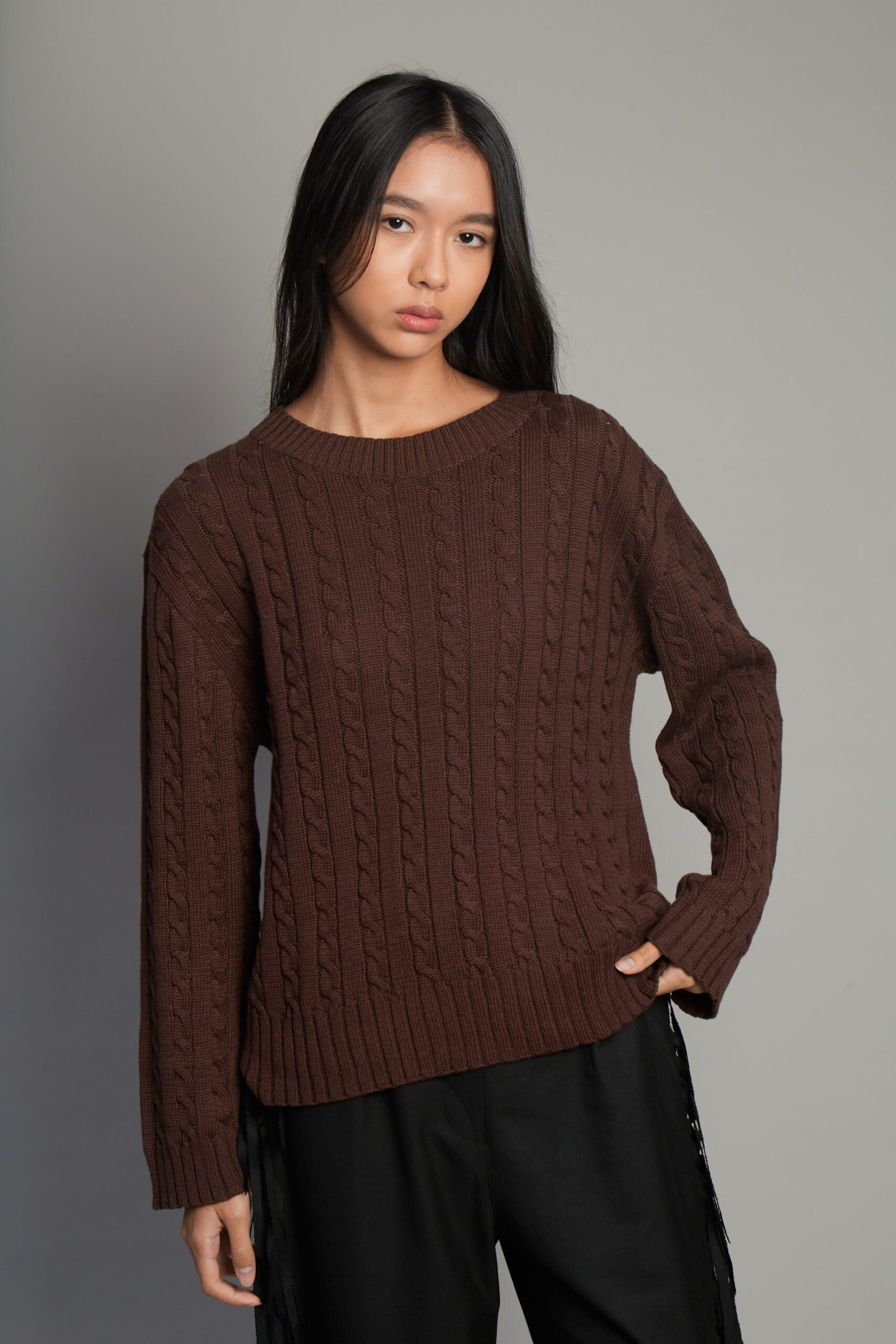Peldaño Brown Sweater by MUNA