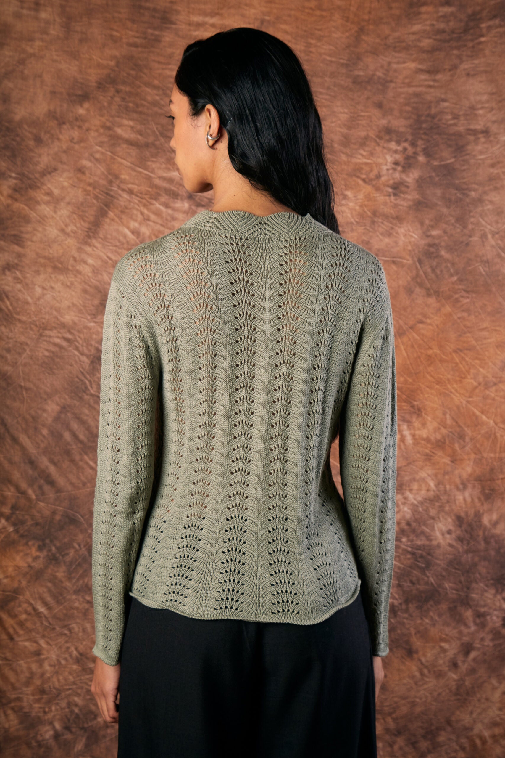 Allpa Sage Green Knit Top by MUNA