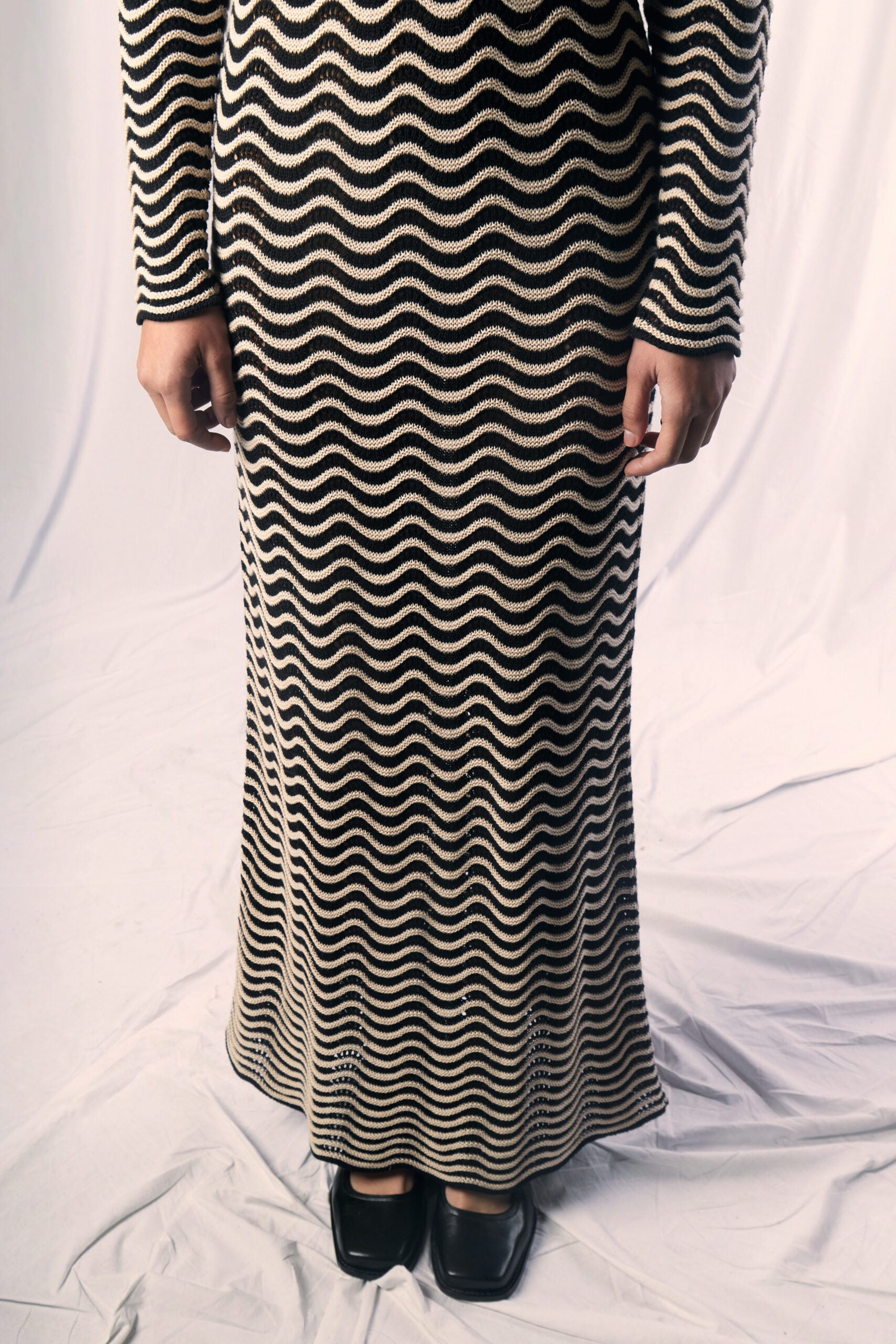 Arena Dress (Beige & Black) by MUNA