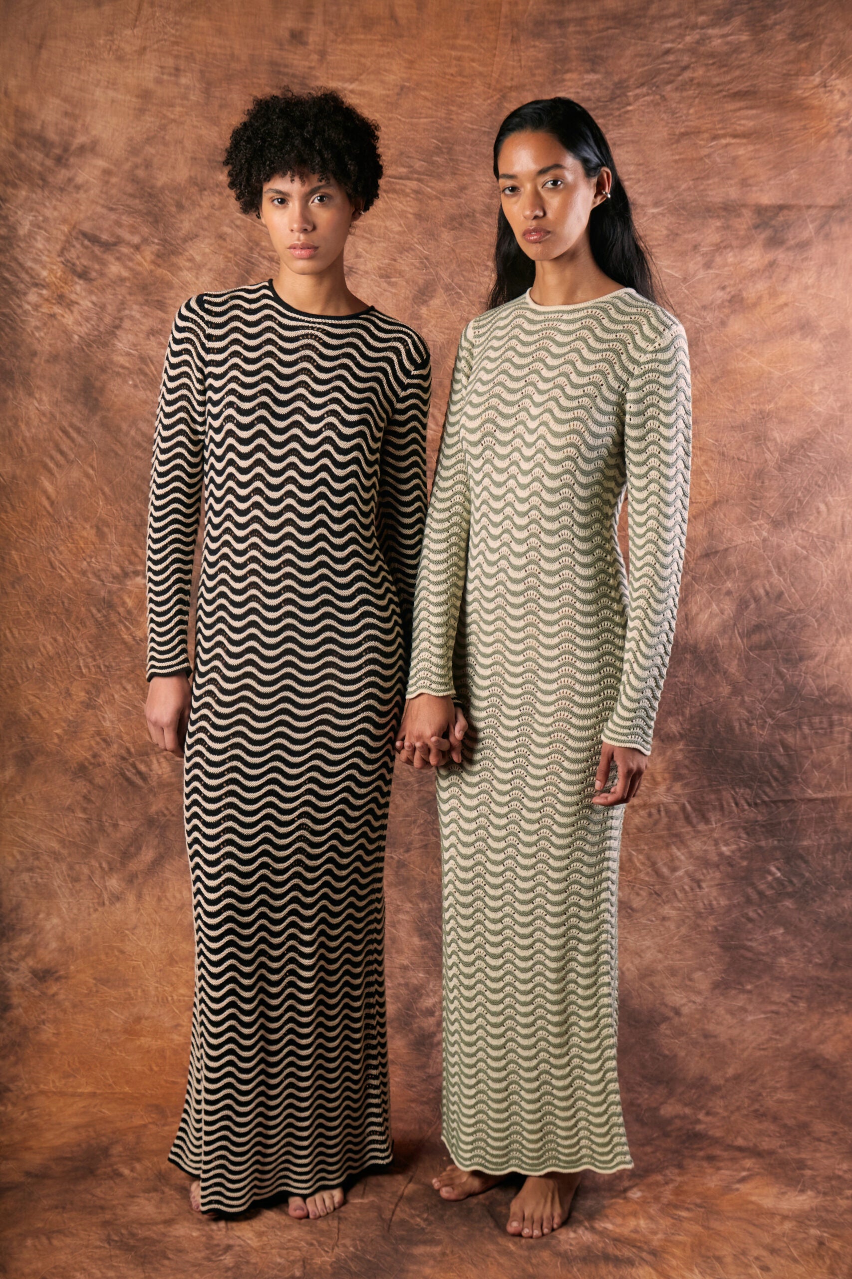 Arena Dress Ivory & Sage Green by MUNA