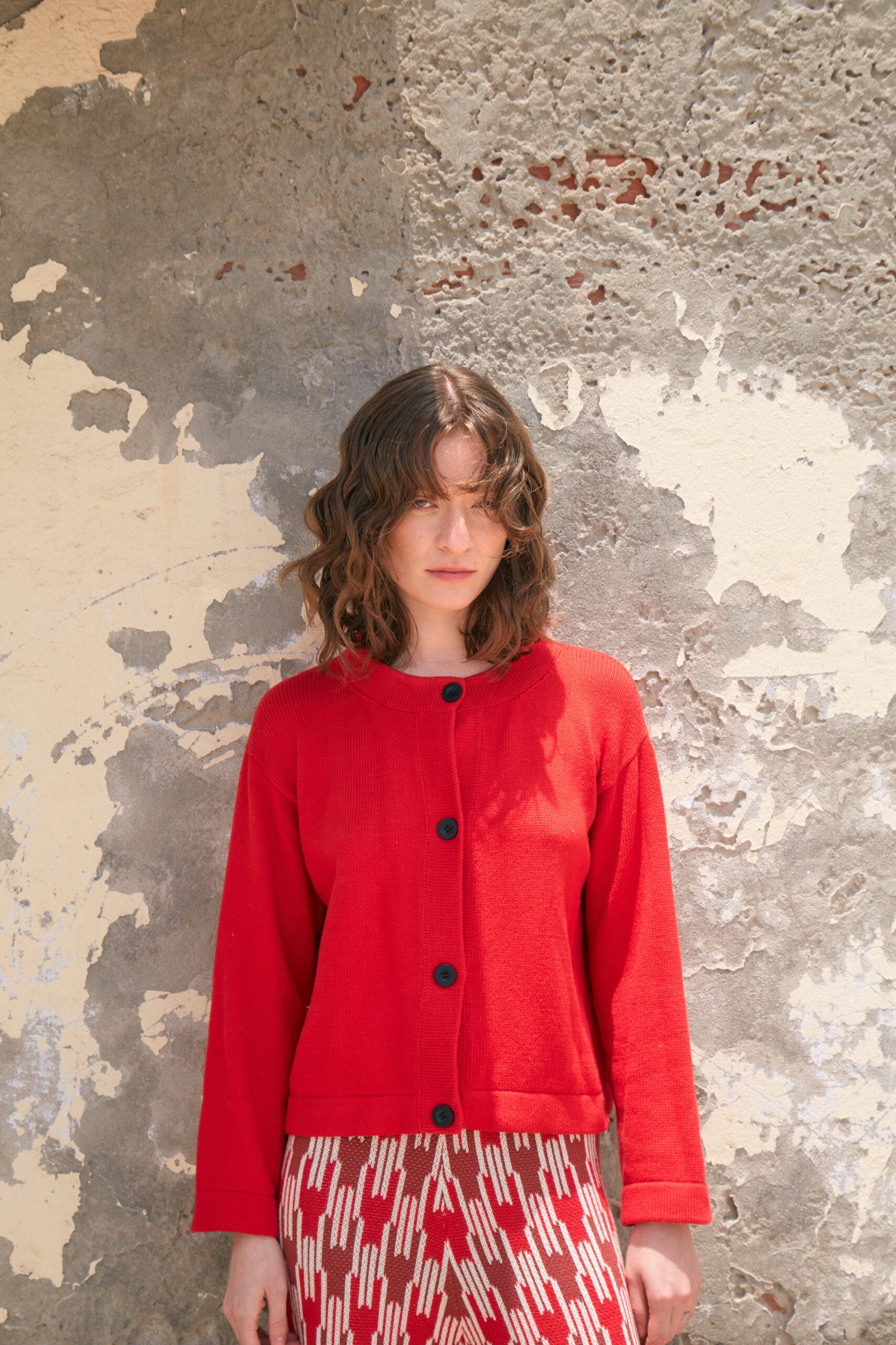 Magma Red Cardigan by MUNA