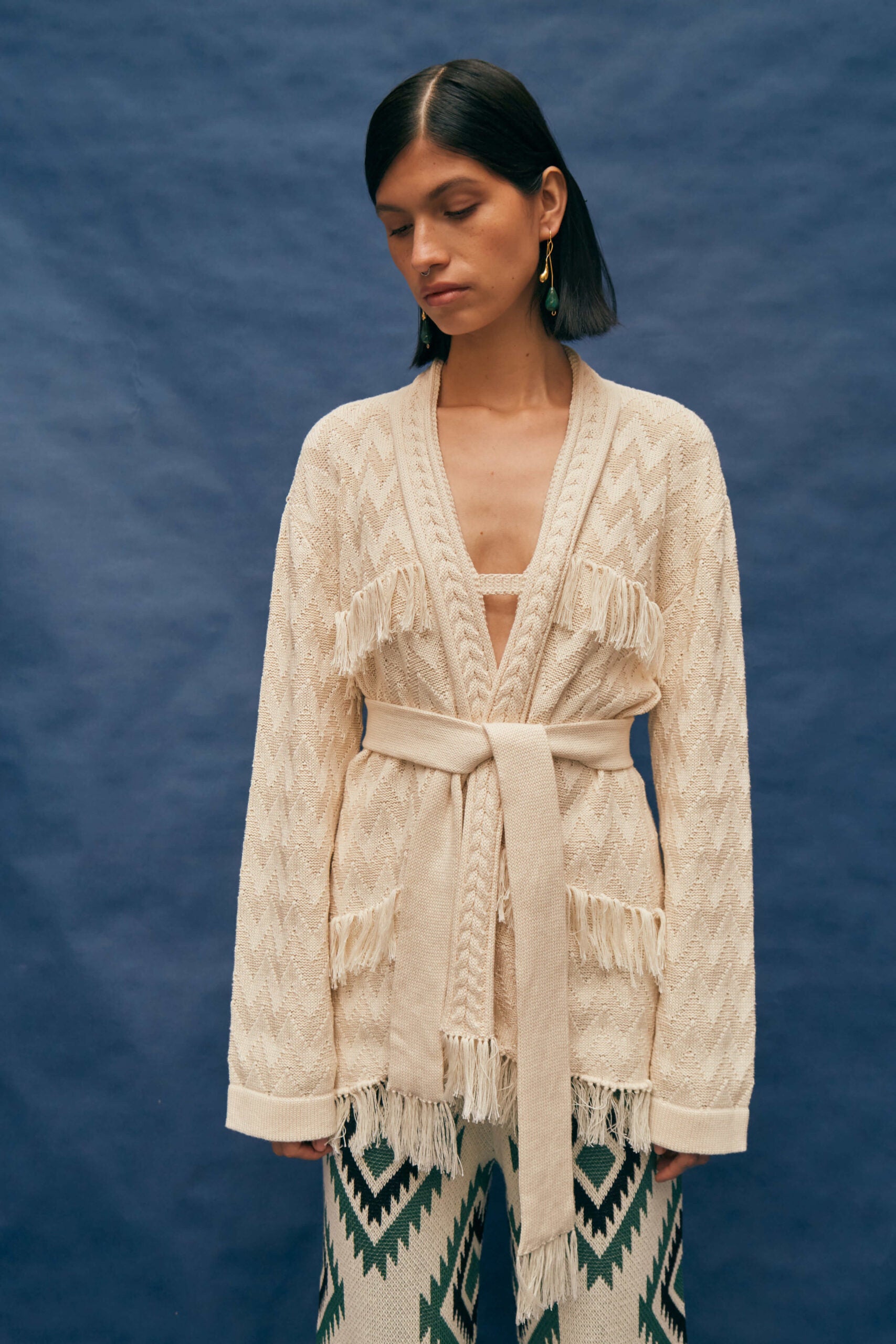 Nazca Ivory Cardigan by MUNA