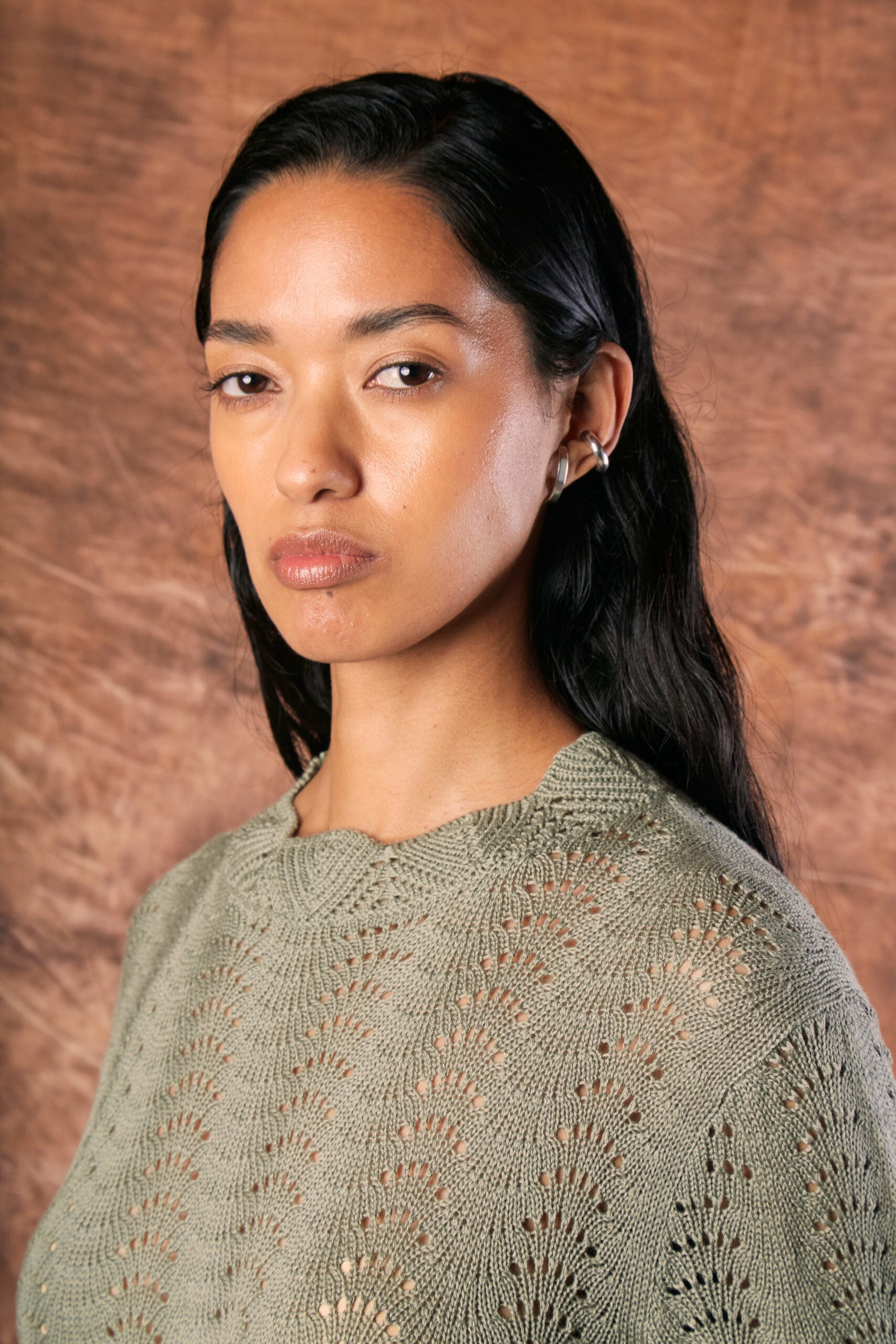 Allpa Sage Green Knit Top by MUNA