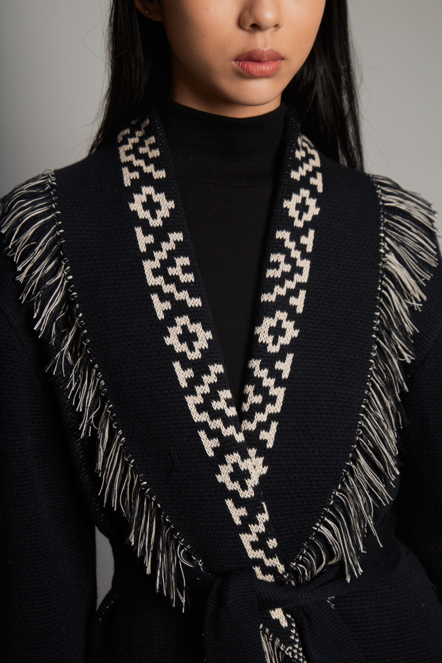 Andén Black Belt Cardigan by MUNA
