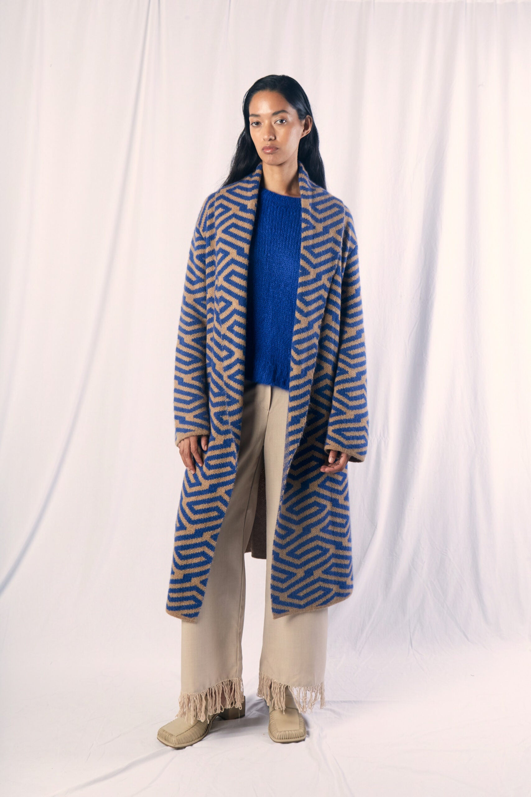 Nuna Coat Beige & Blue by MUNA